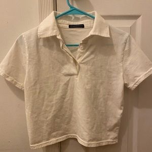 Brandy Melville collar top crop top